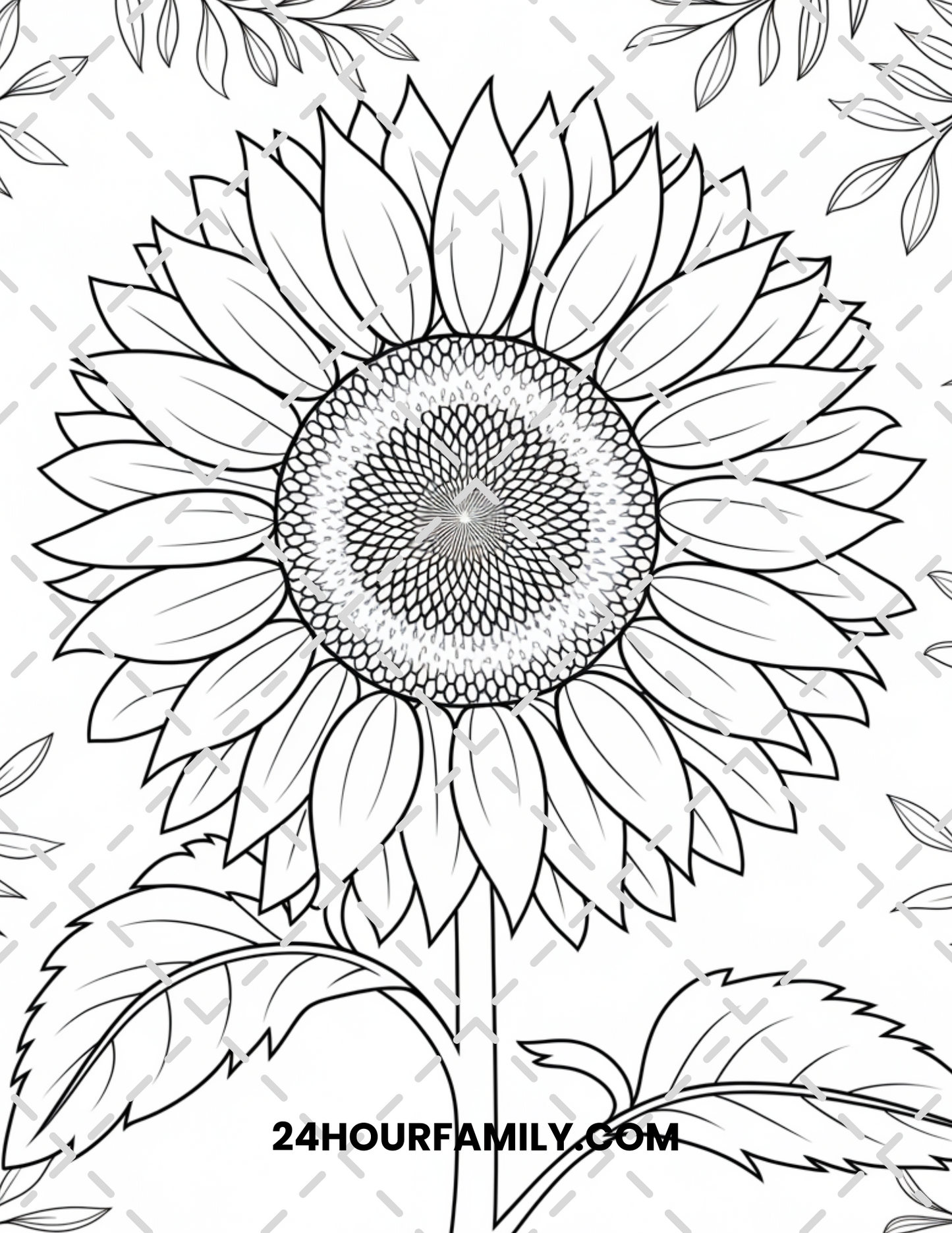 sunflower coloring pages for adult