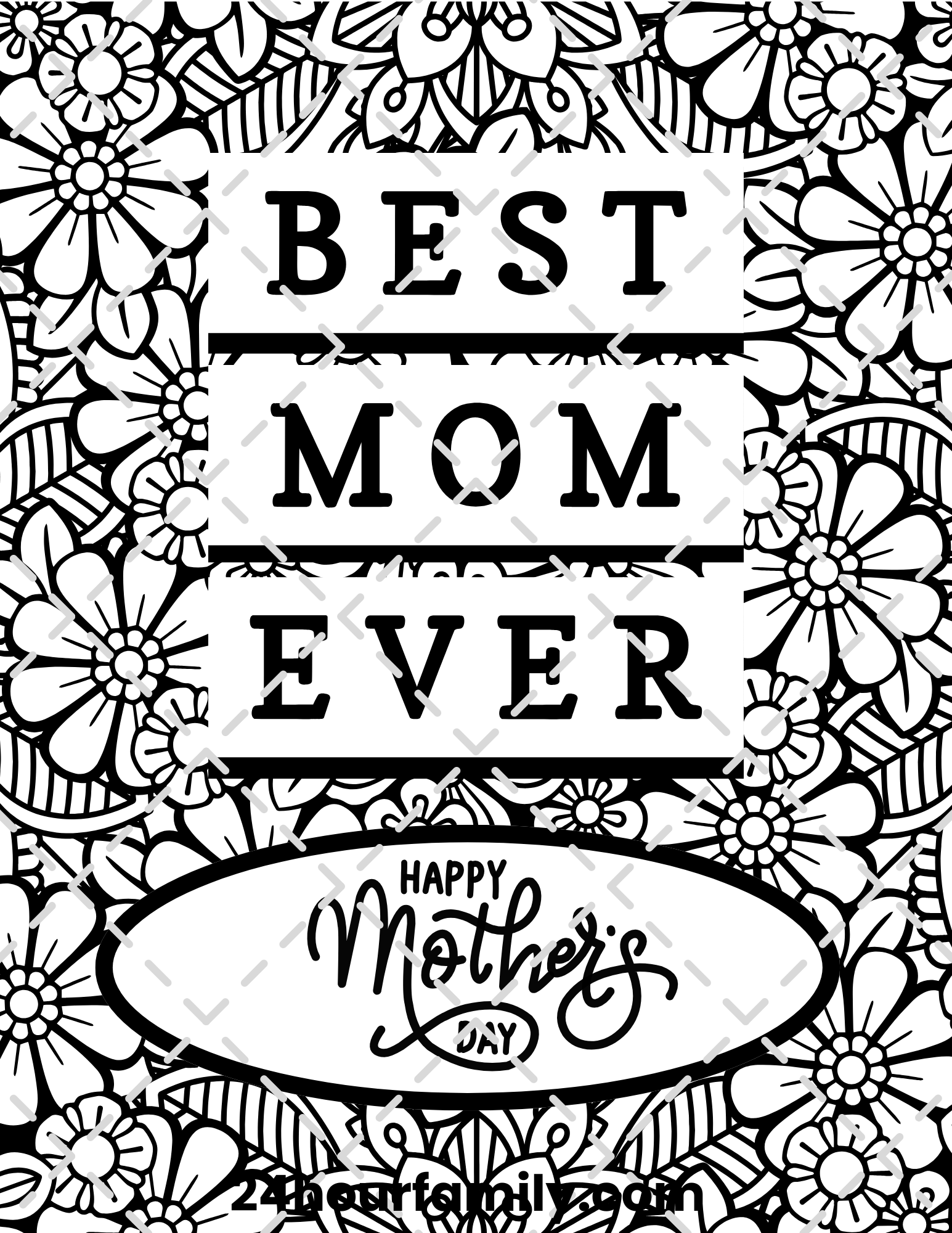 mothers day coloring pages