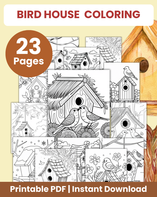 bird house coloring pages