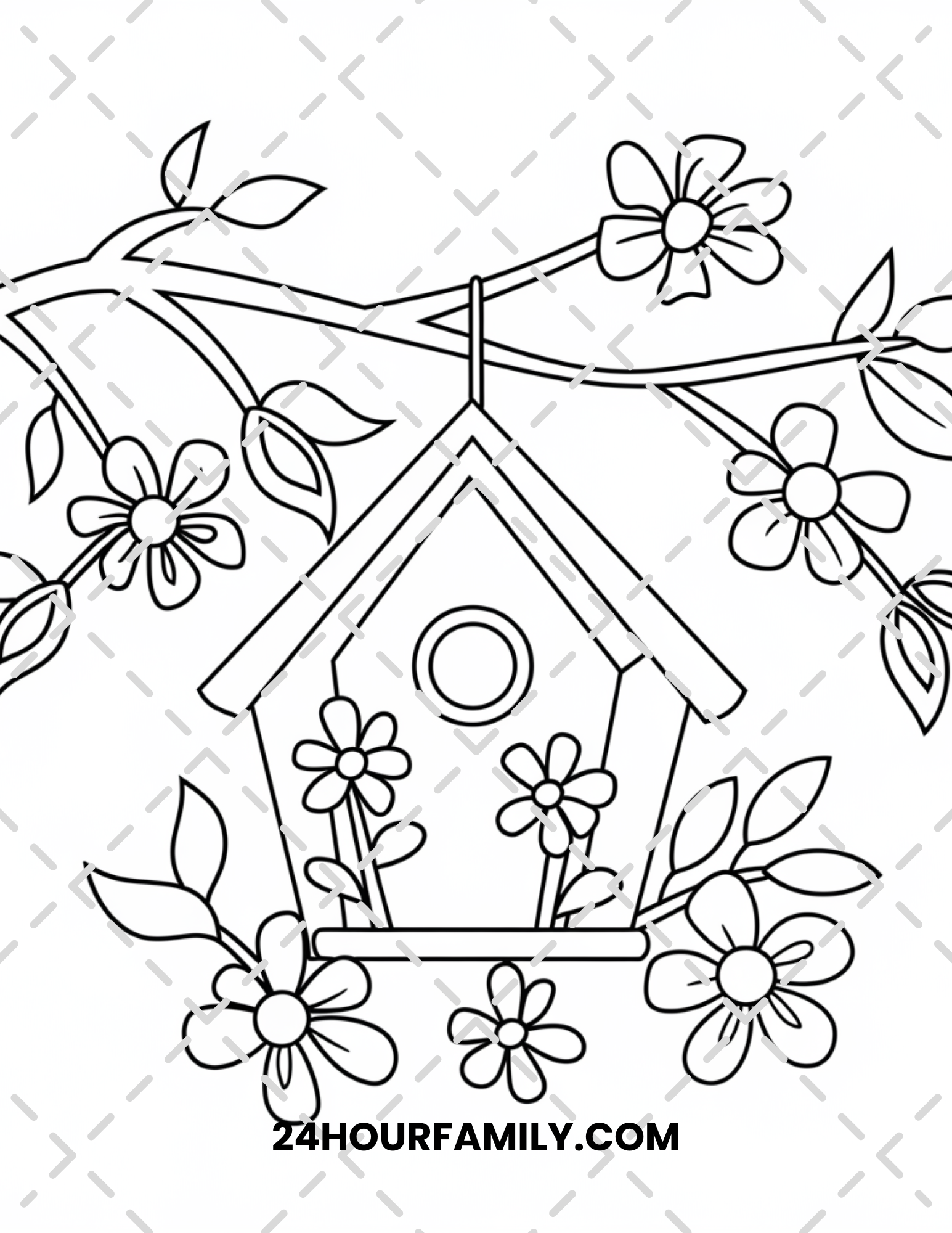 birdhouse coloring pages