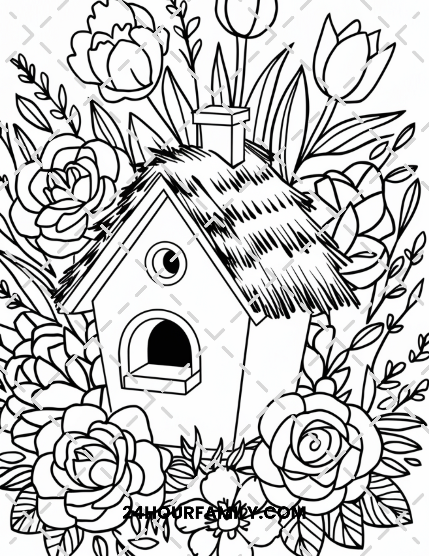 birdhouse coloring pages