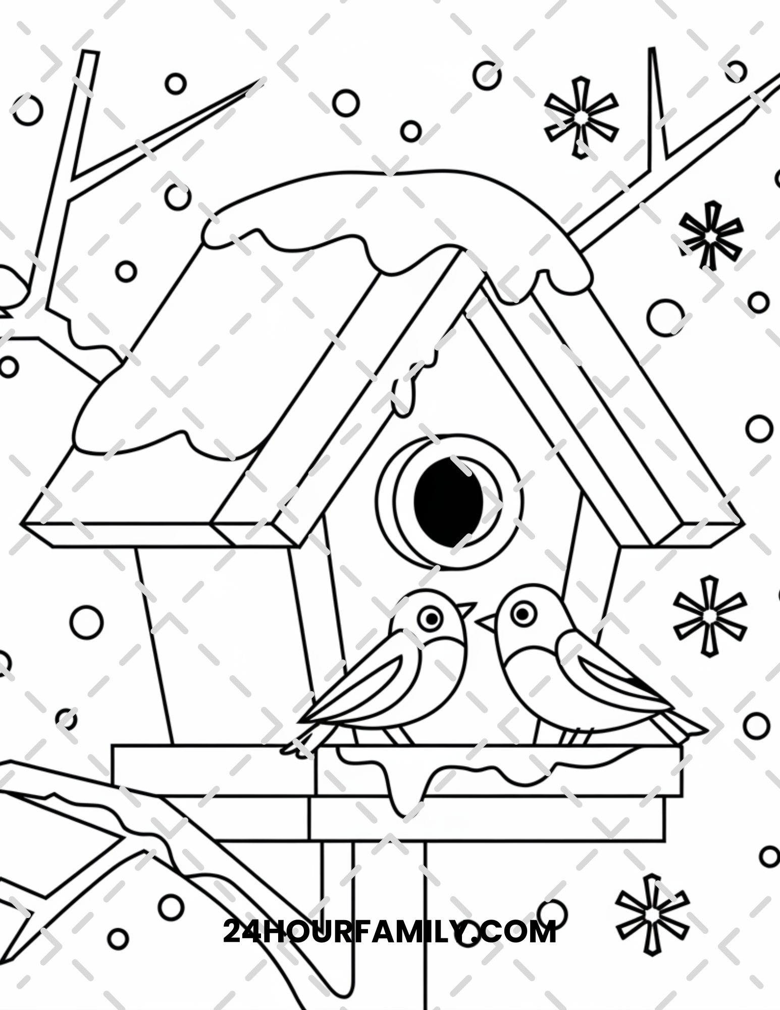 birdhouse coloring pages