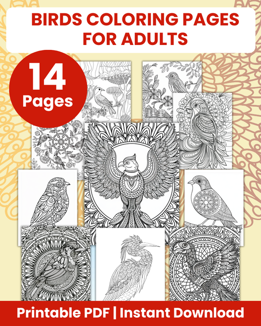 birds coloring pages for adults