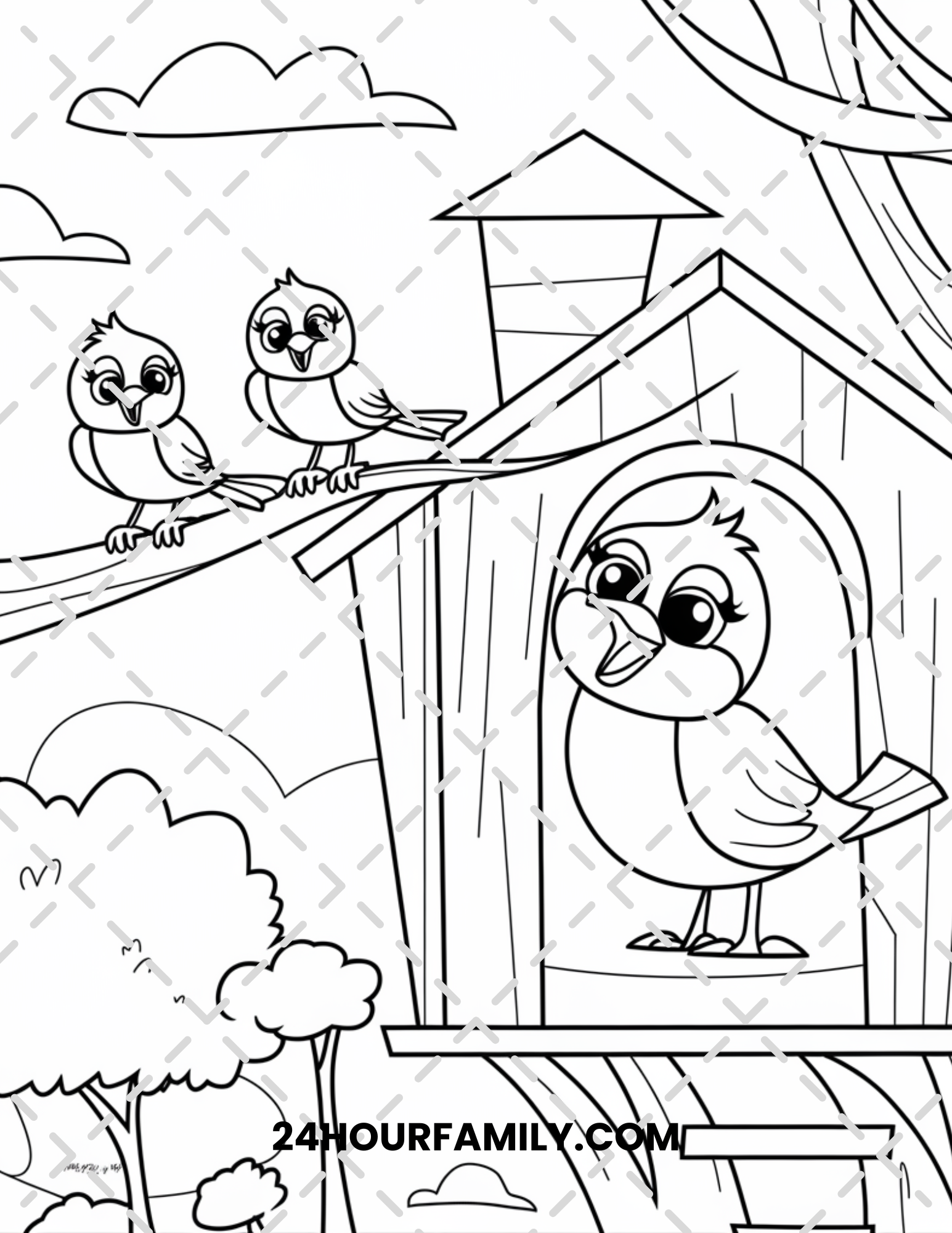 birds coloring pages for kids