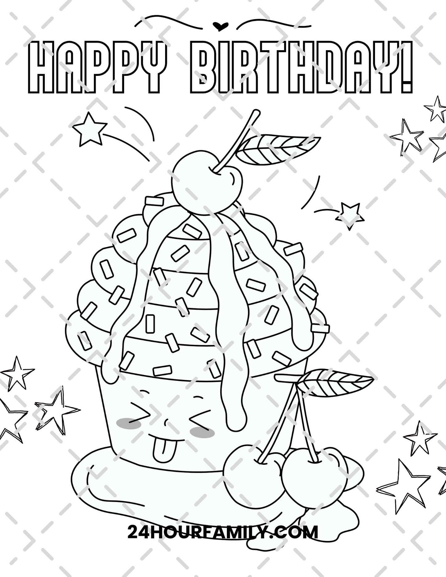 happy birthday coloring pages