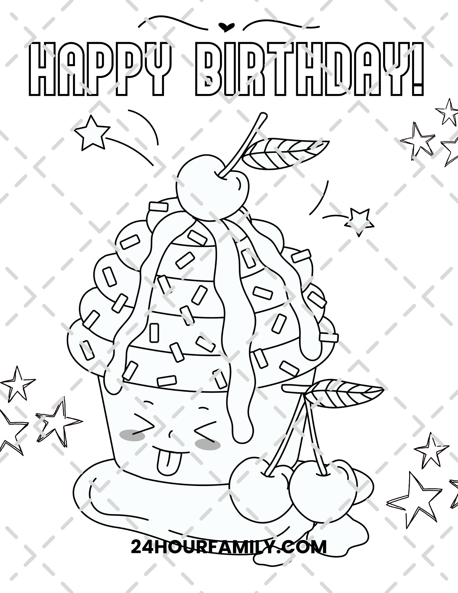 happy birthday coloring pages