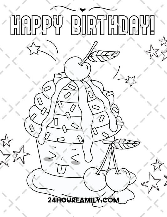 happy birthday coloring pages
