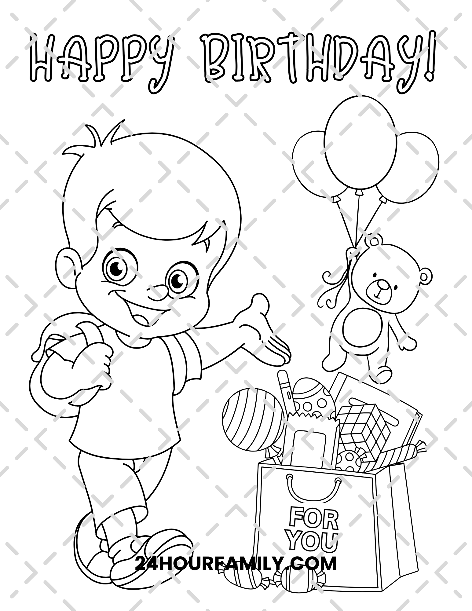 happy birthday coloring pages