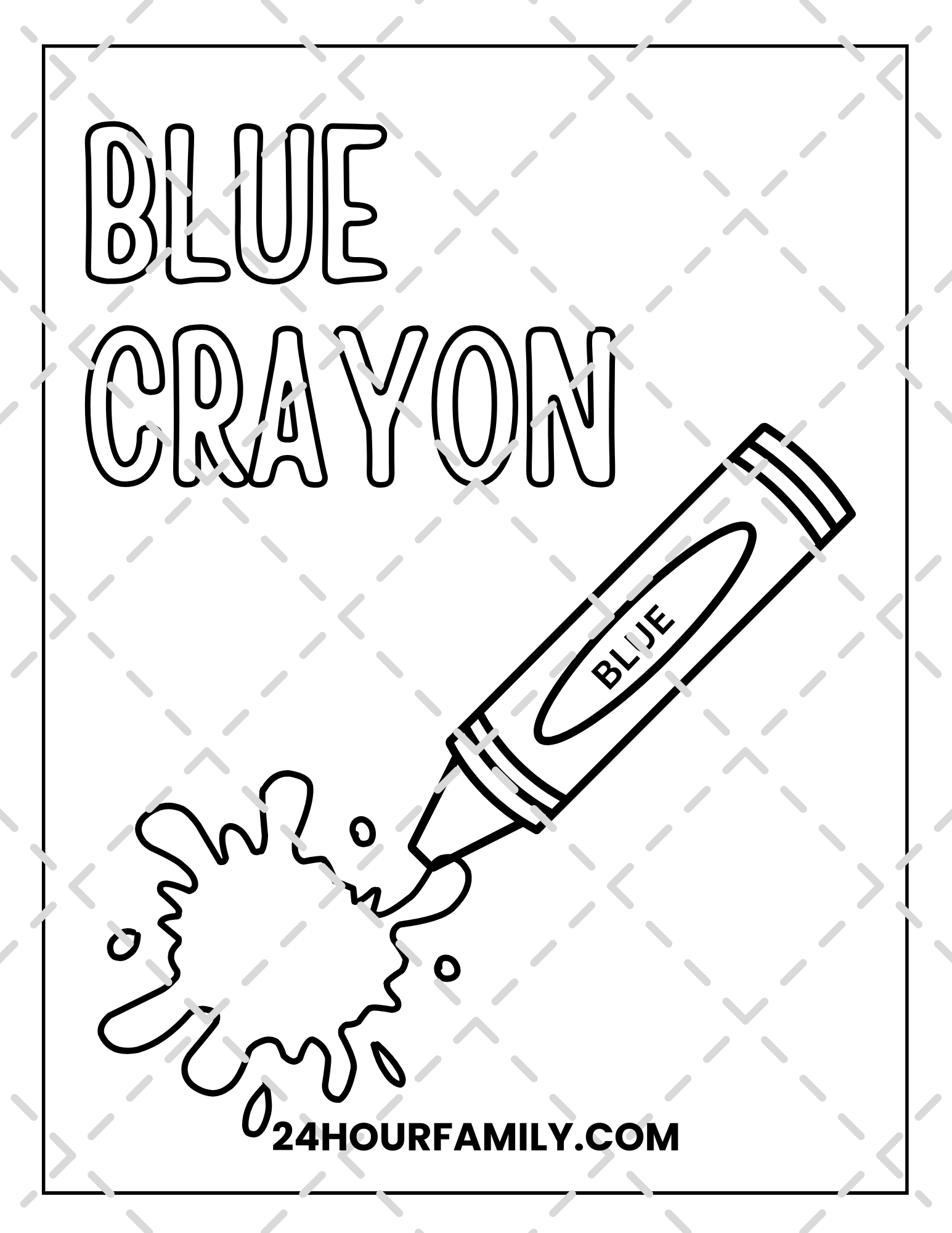 Color Blue For Coloring Blue Coloring Pages – 10 Pages – 24hourprintables.com