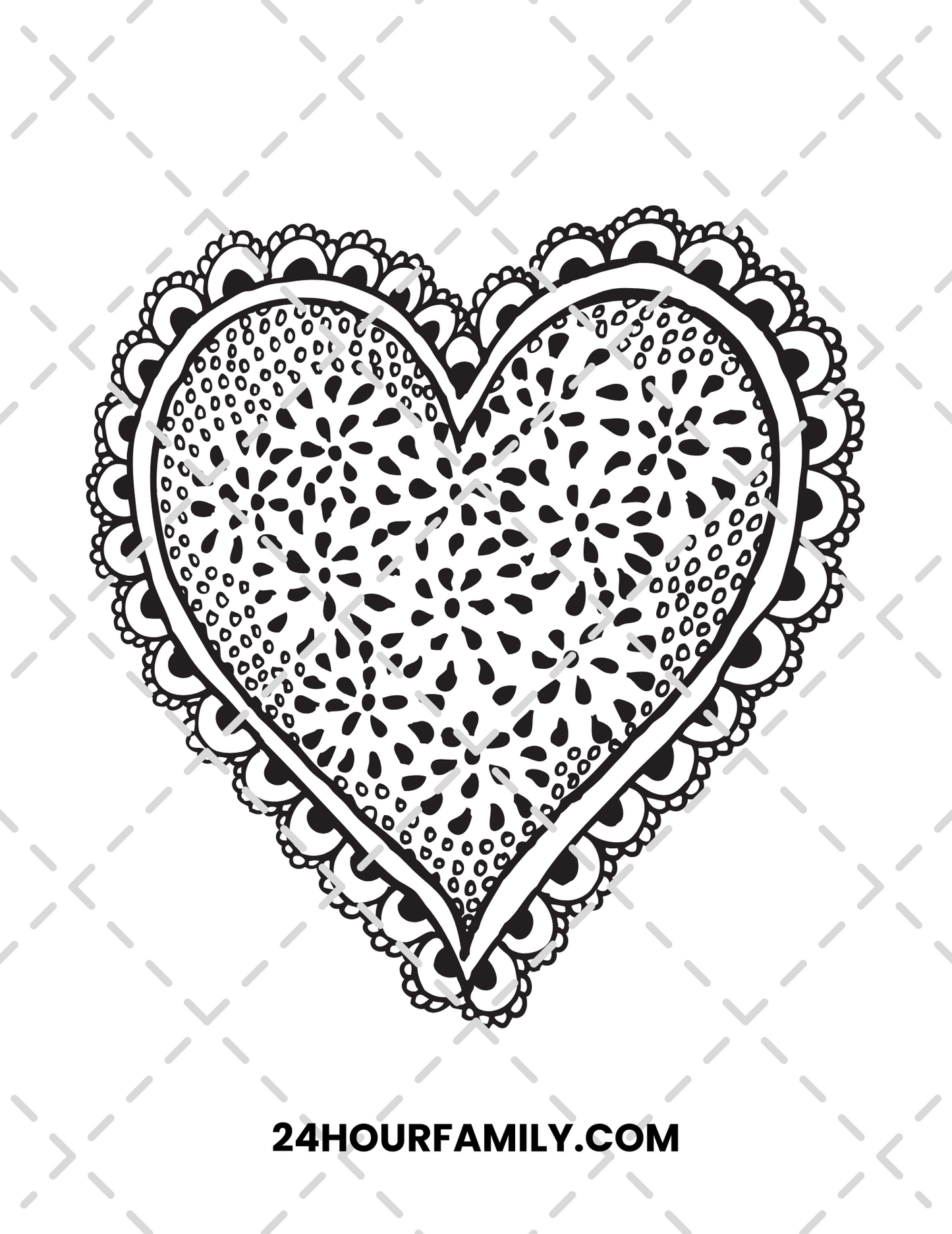 heart mandala coloring pages