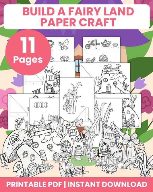 build a fairy land paper craft printable