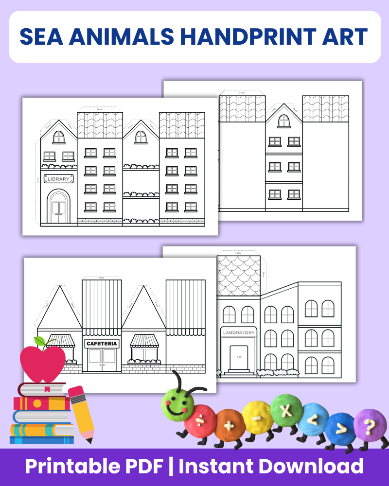 Build Back to school paper toy printable