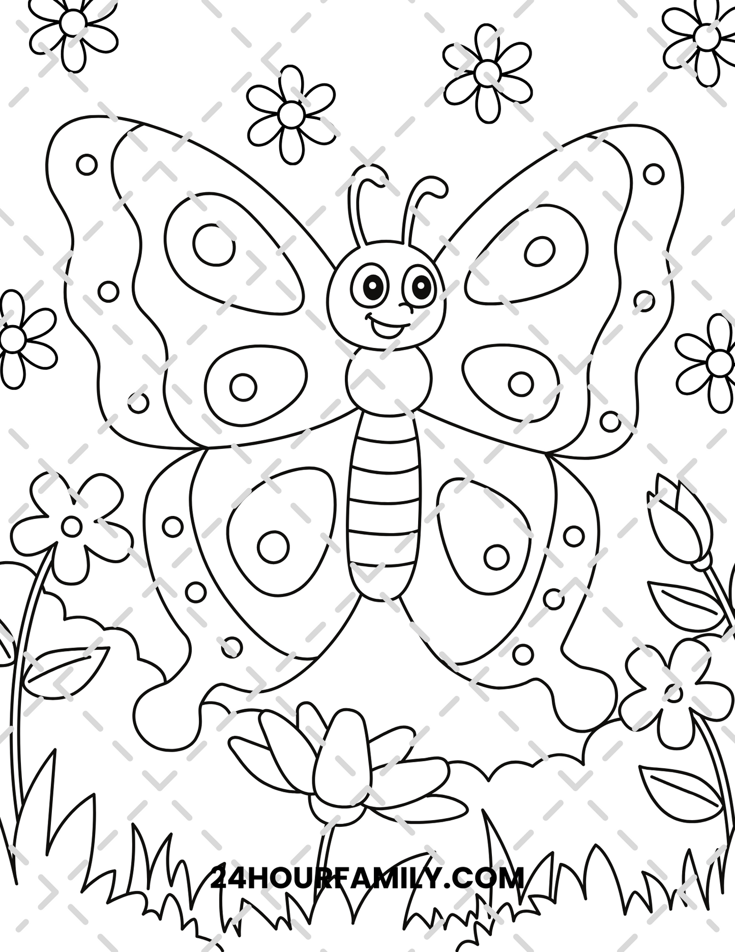 fluttering butterflies