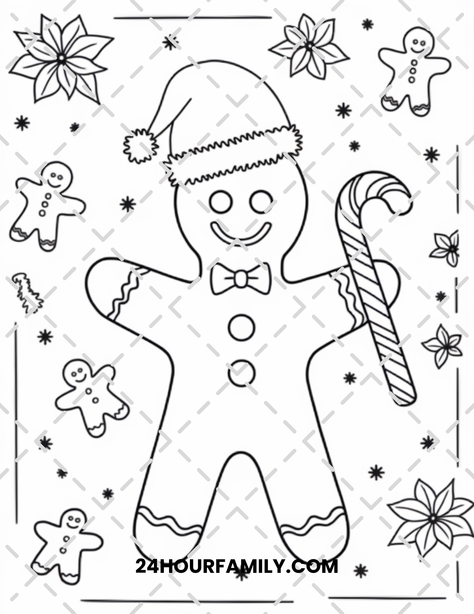 candy cane coloring pages