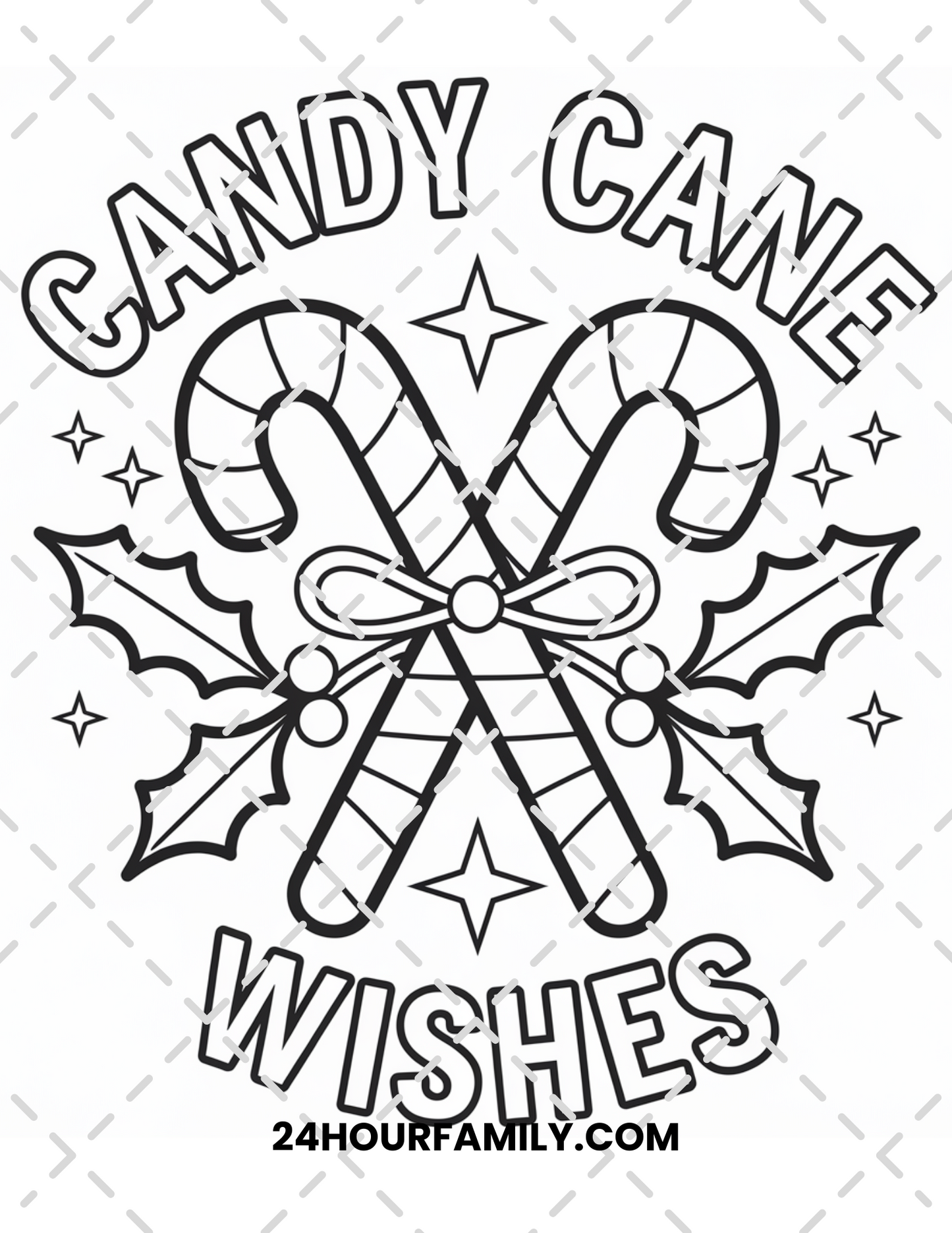 candy cane coloring pages