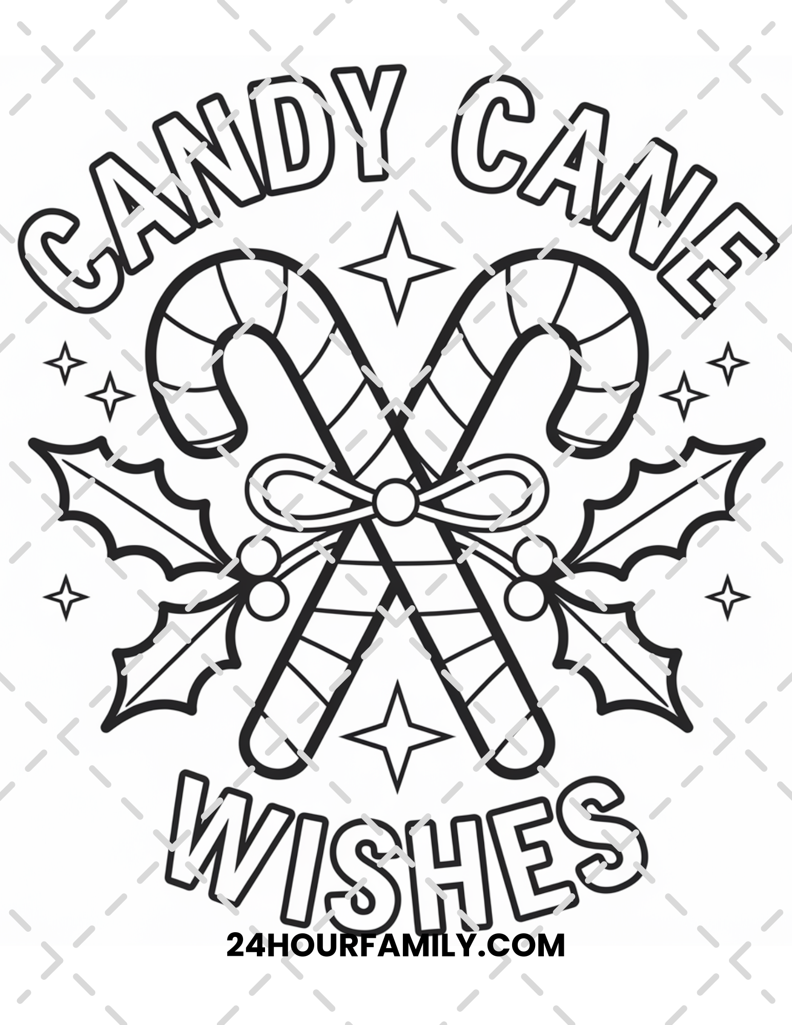 candy cane coloring pages