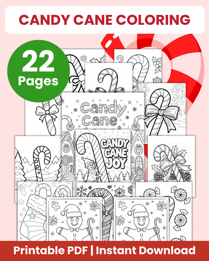 candy cane coloring pages