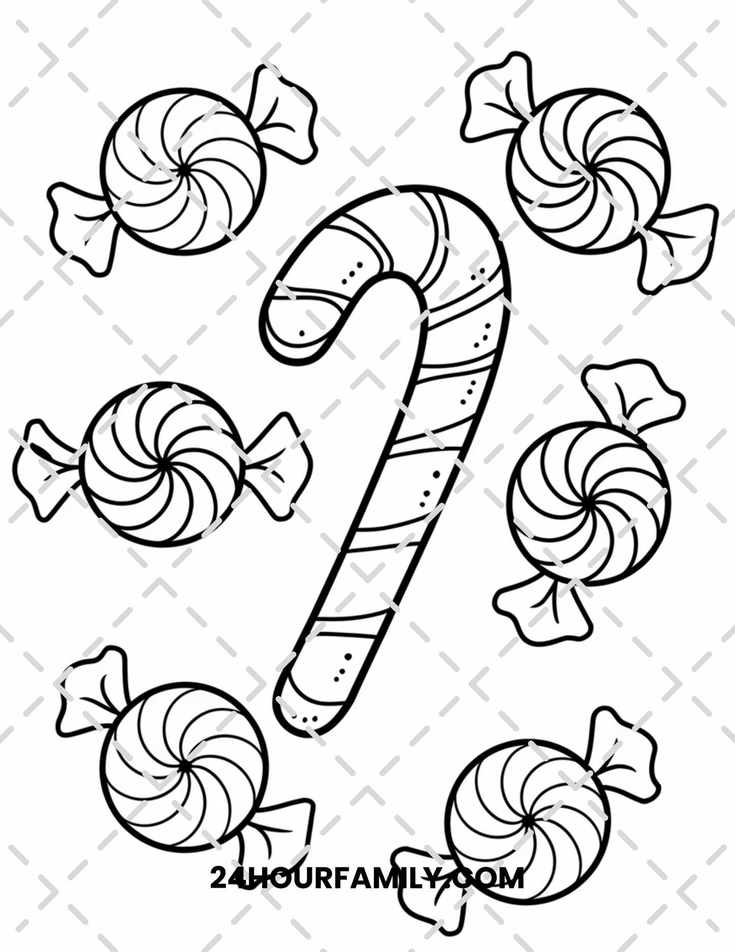 candy cane coloring pages