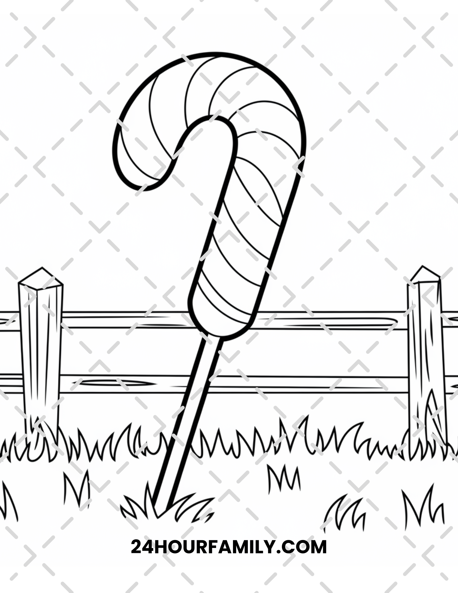 candy cane coloring pages