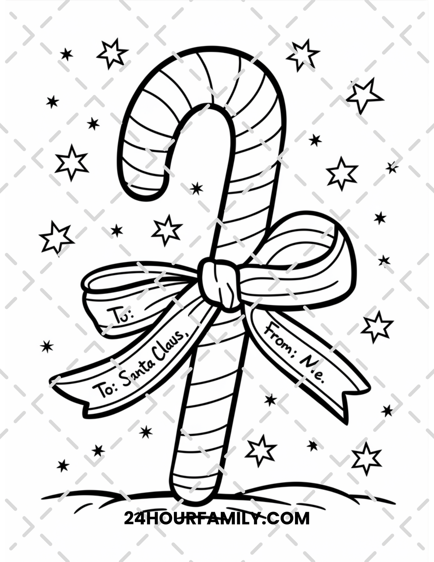 candy cane coloring pages