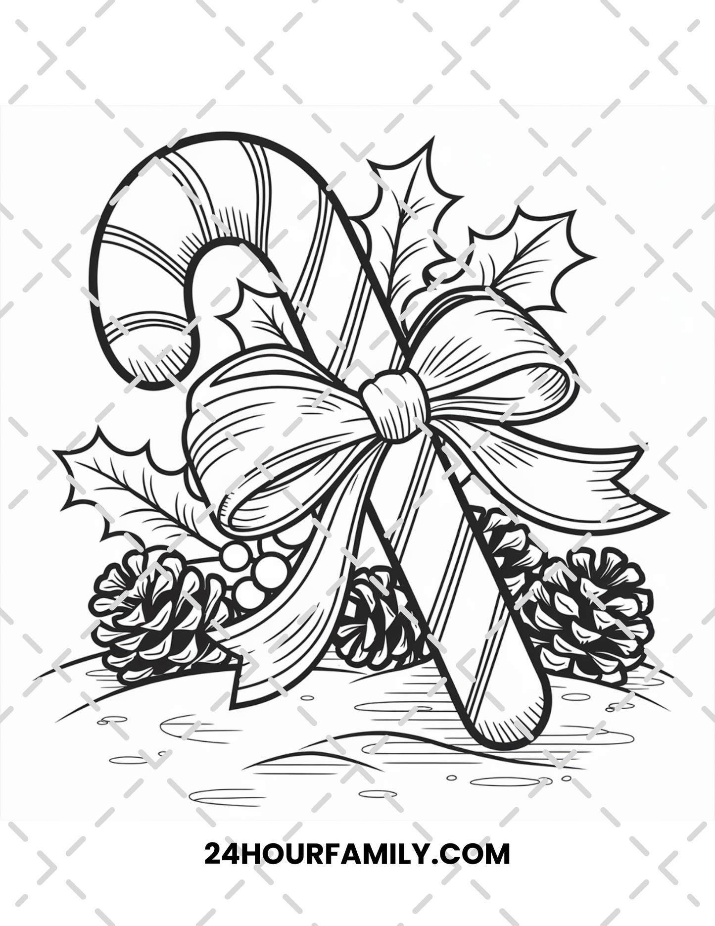candy cane coloring pages