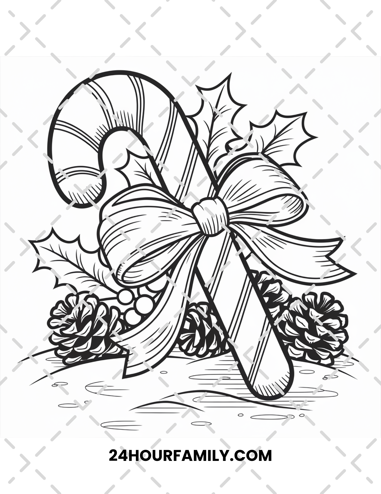candy cane coloring pages