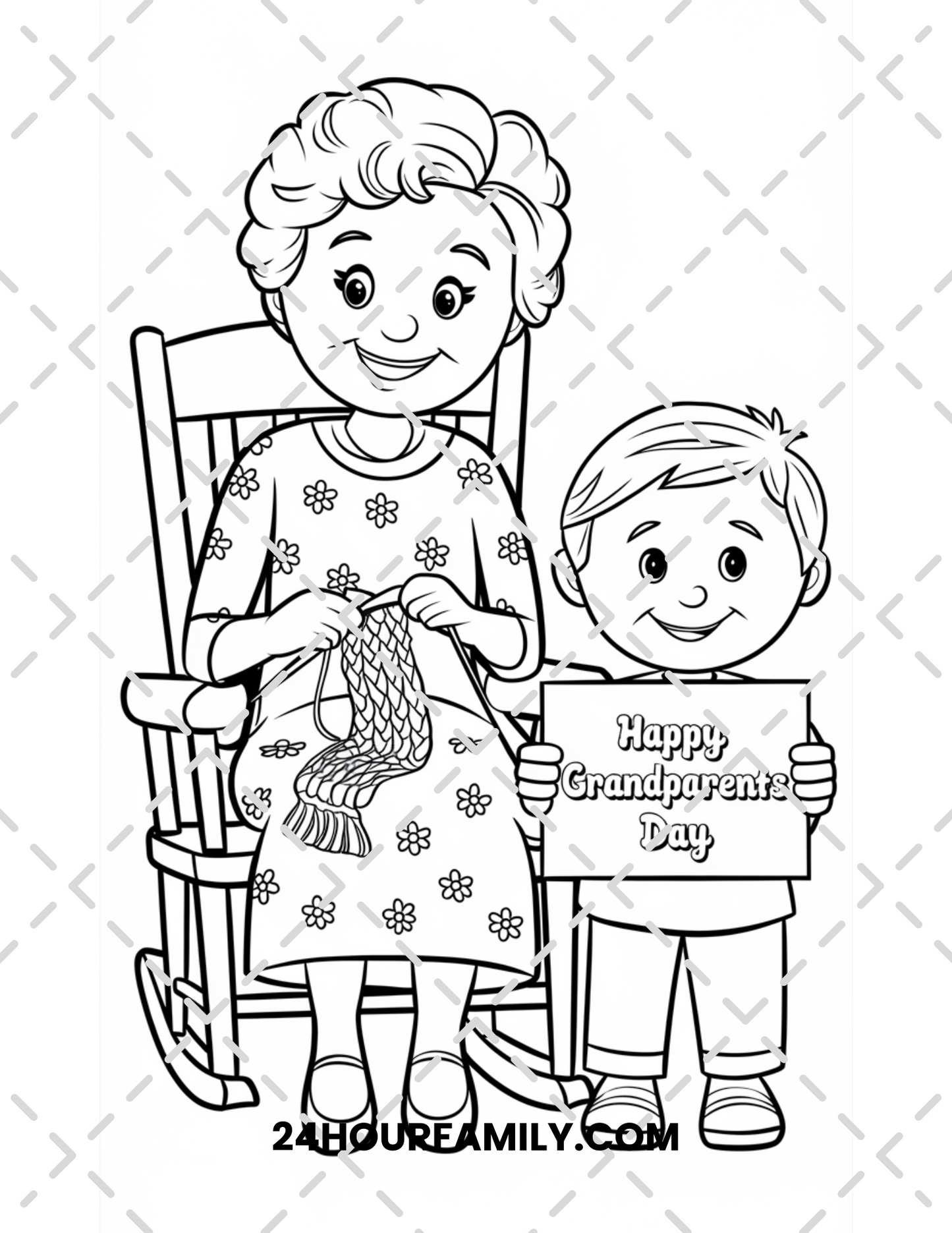 grandparents day coloring pages