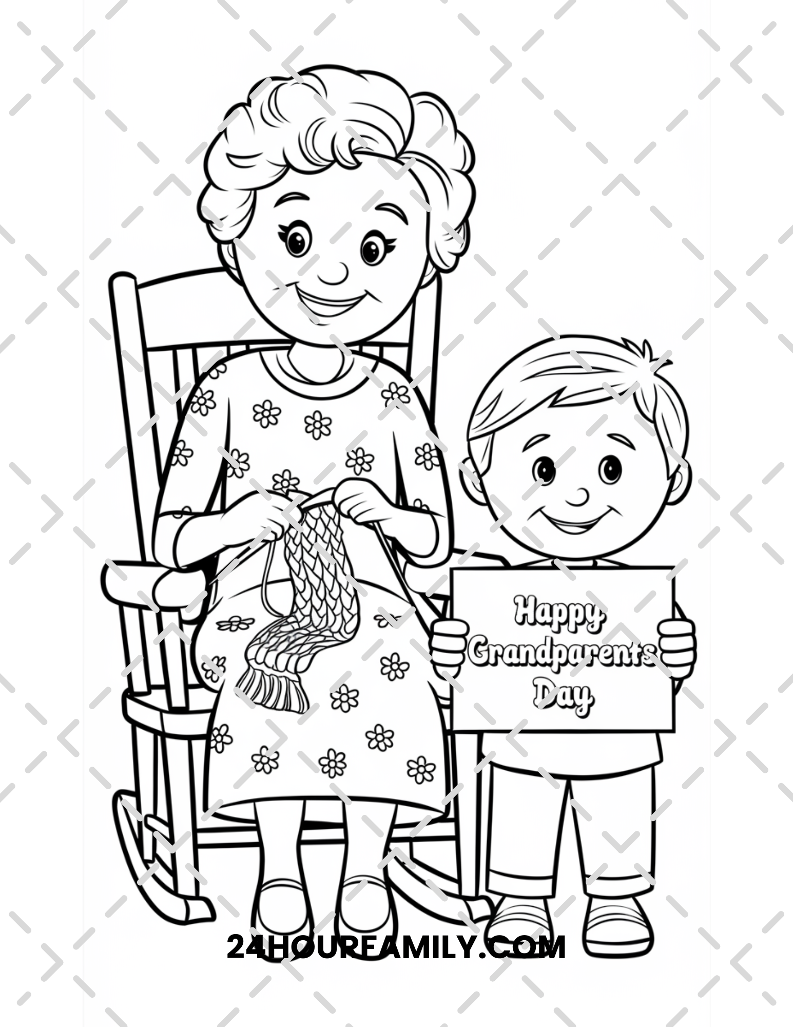 grandparents day coloring pages