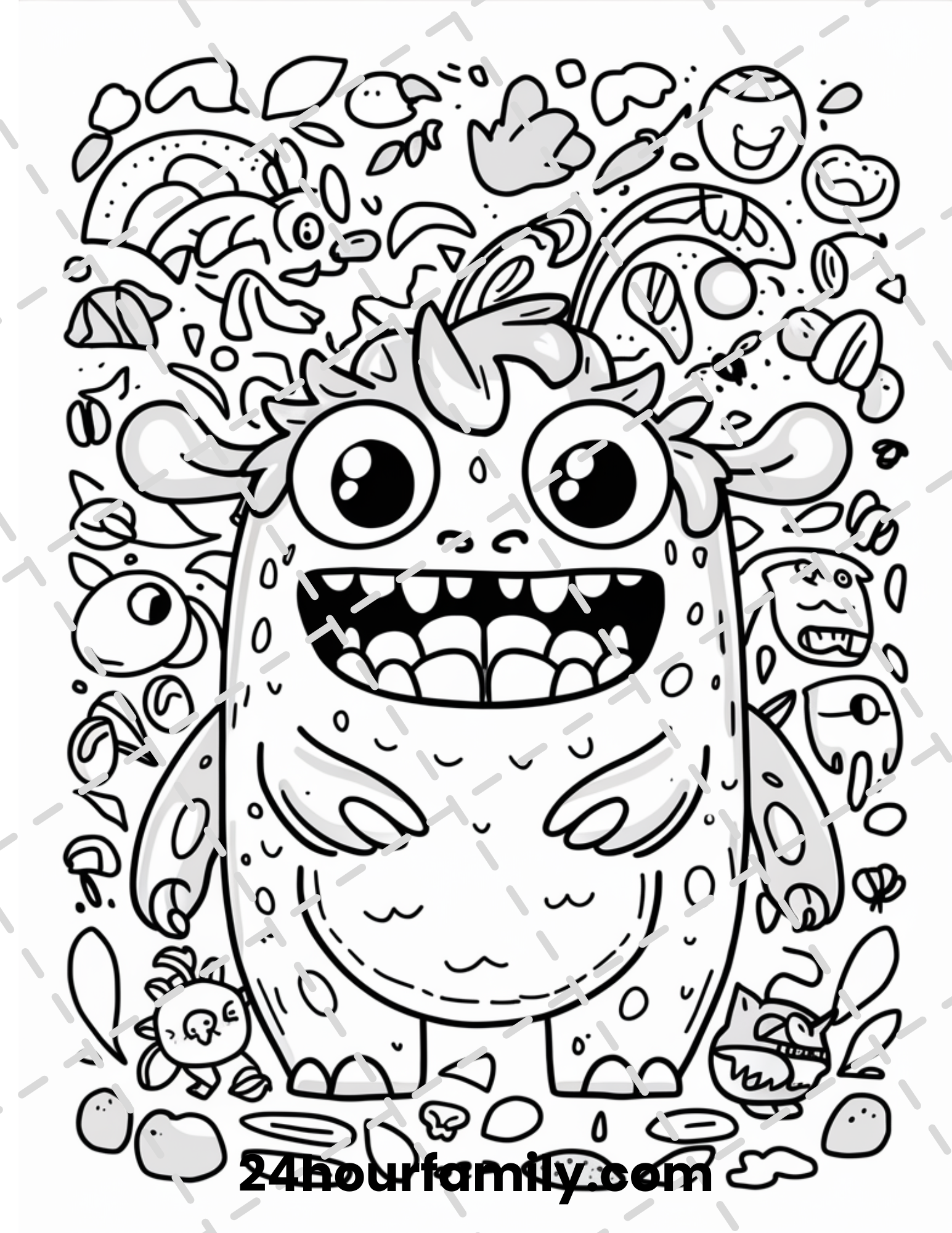 enchanted monster coloring pages