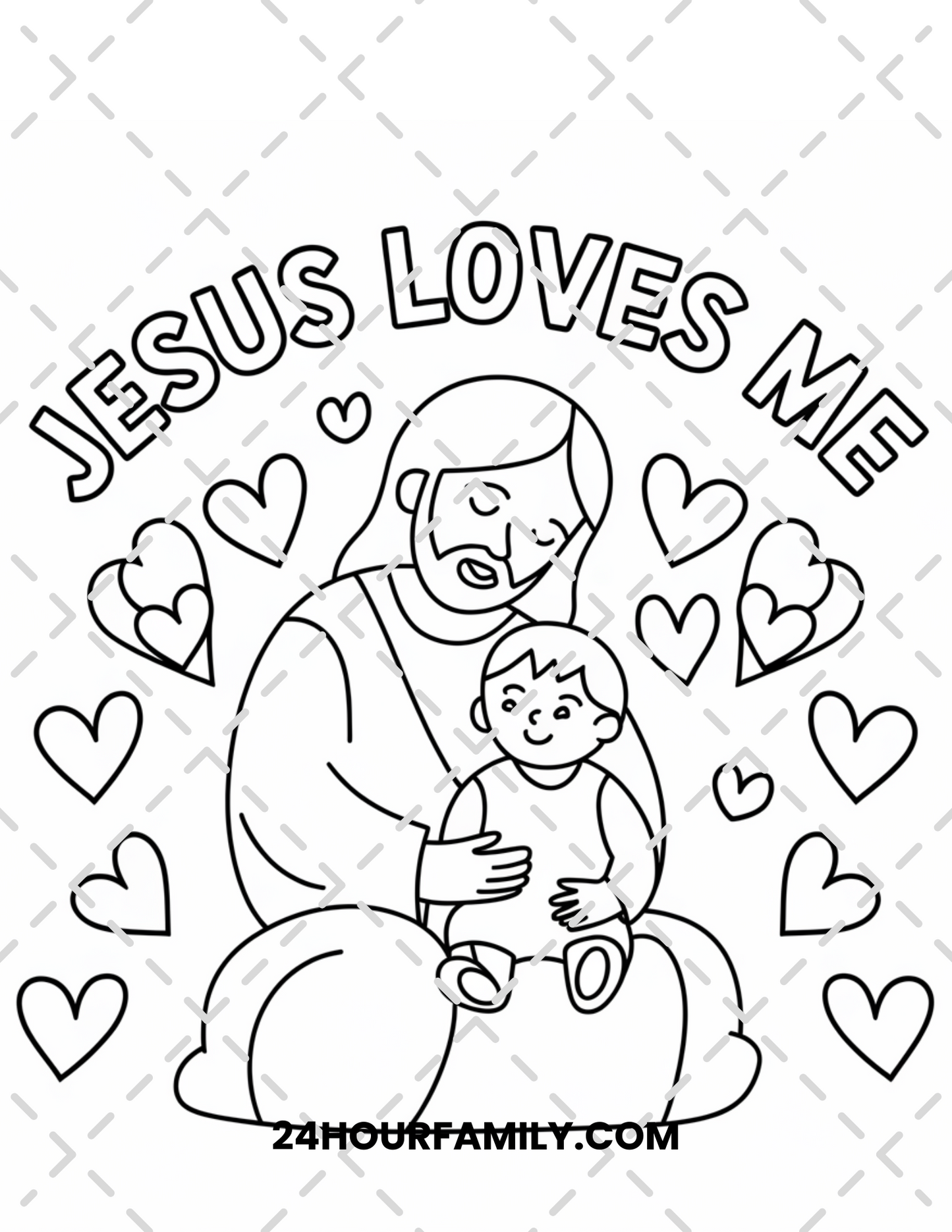 jesus loves me coloring pages