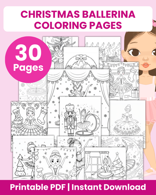 christmas ballerina coloring pages