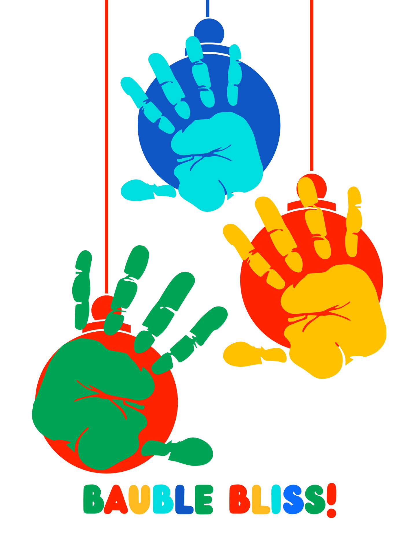 christmas bauble handprint art