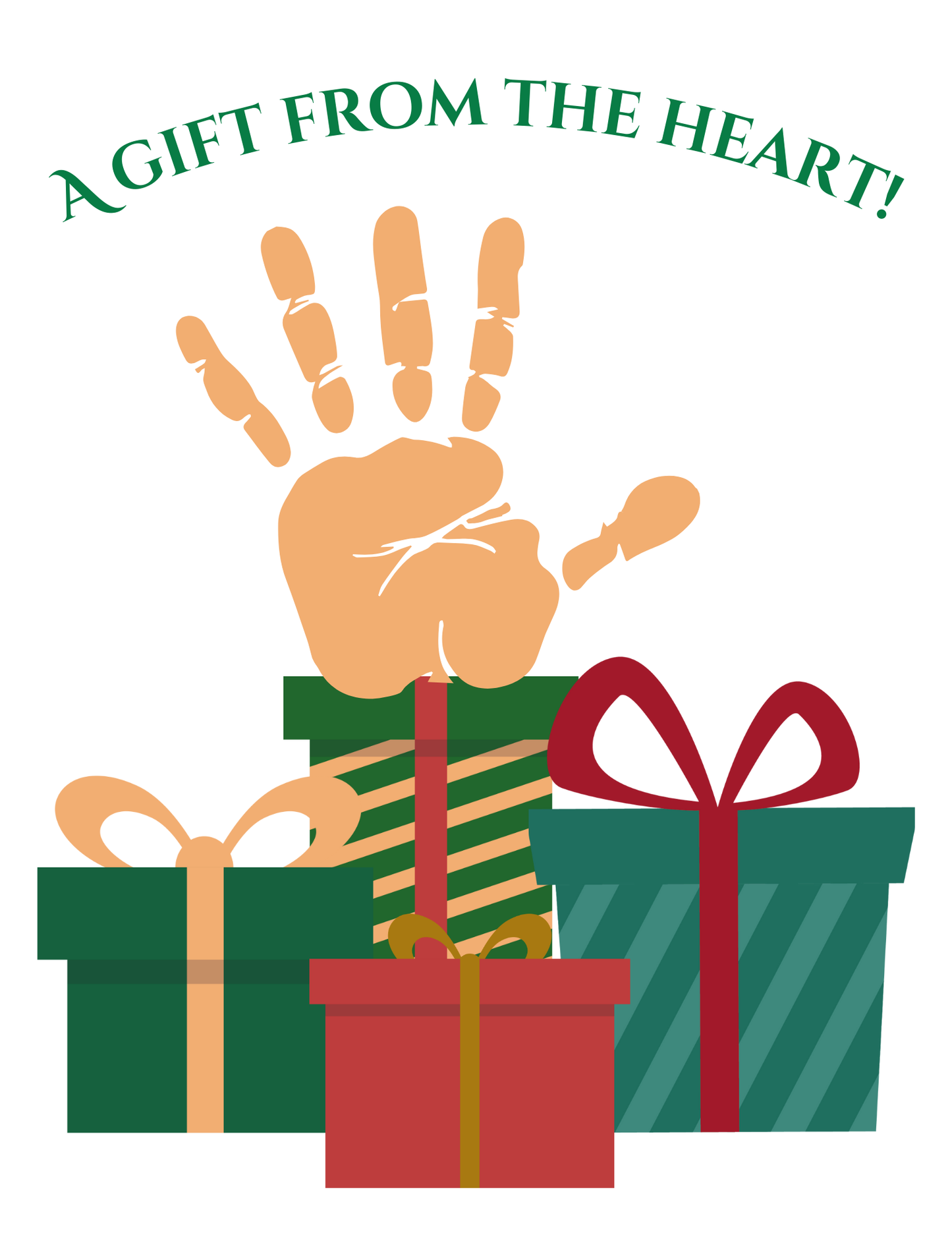 christmas gifts handprint art printable