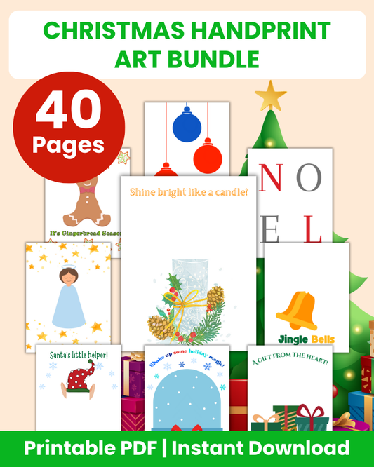 christmas handprint art bundle