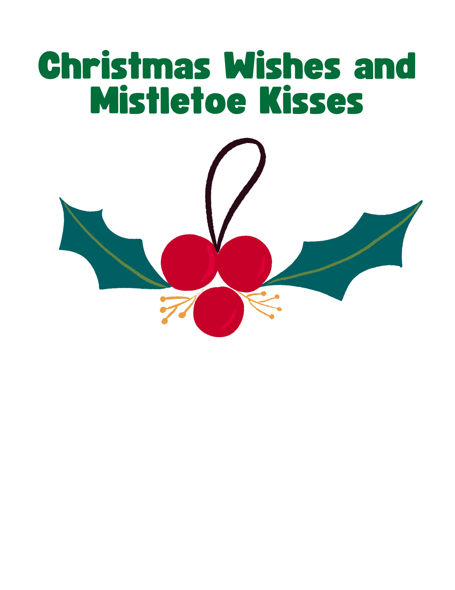 christmas wishes christmas misletoe handprint art printable