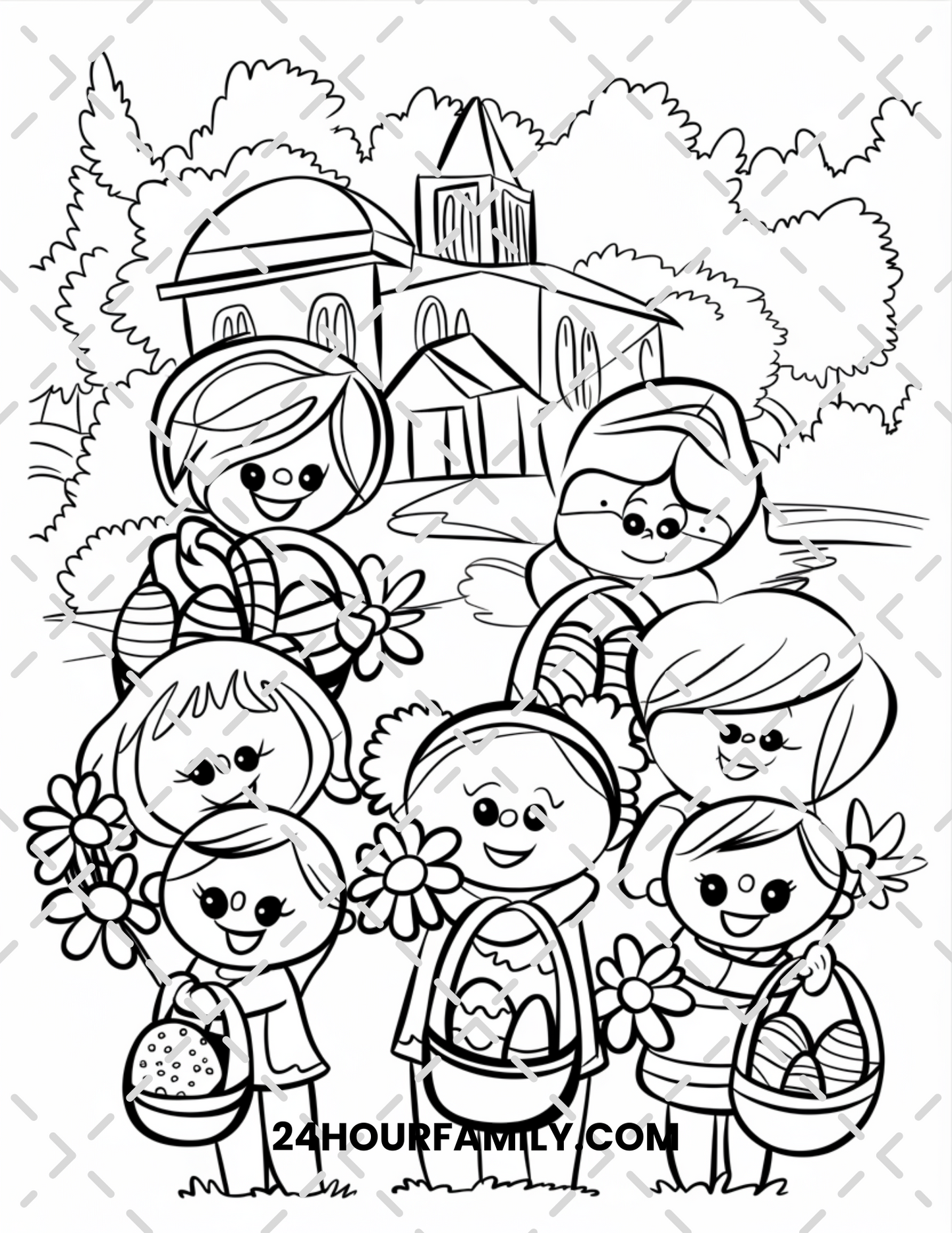 church easter coloring pages