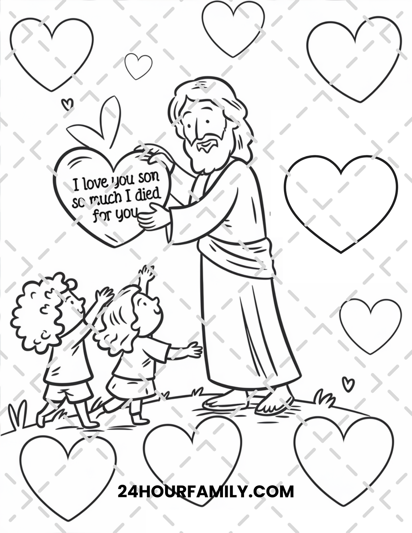 church valentine's coloring pages