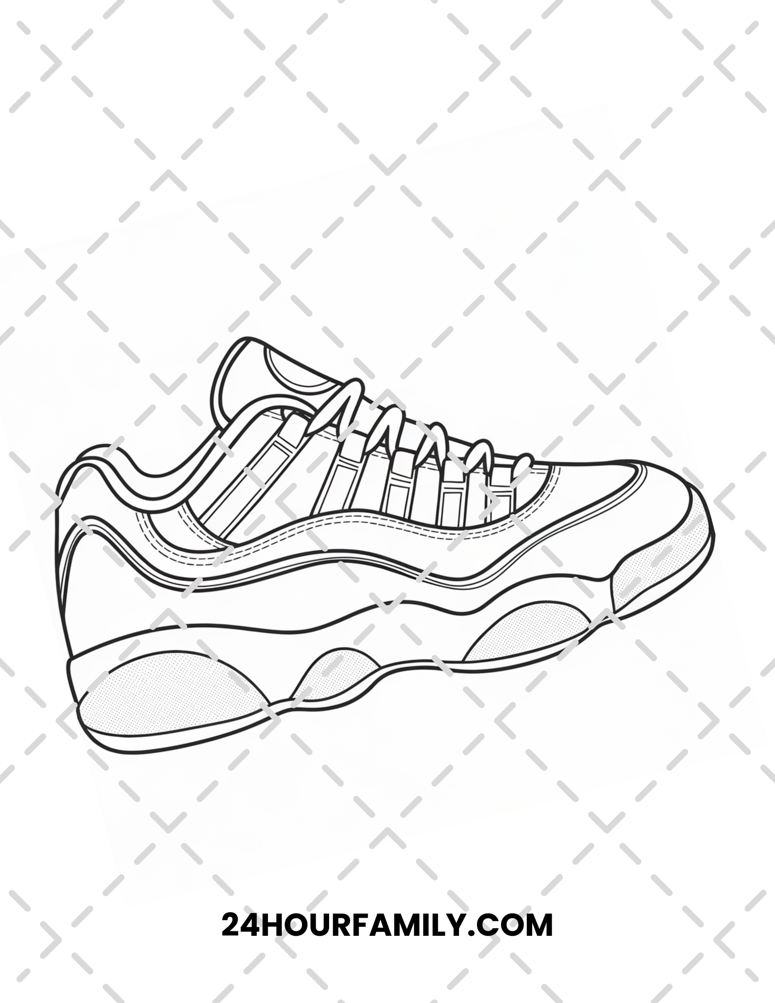 sneaker coloring pages