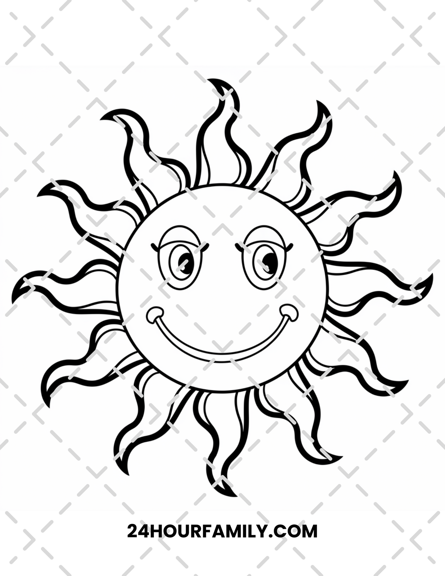 sun coloring pages