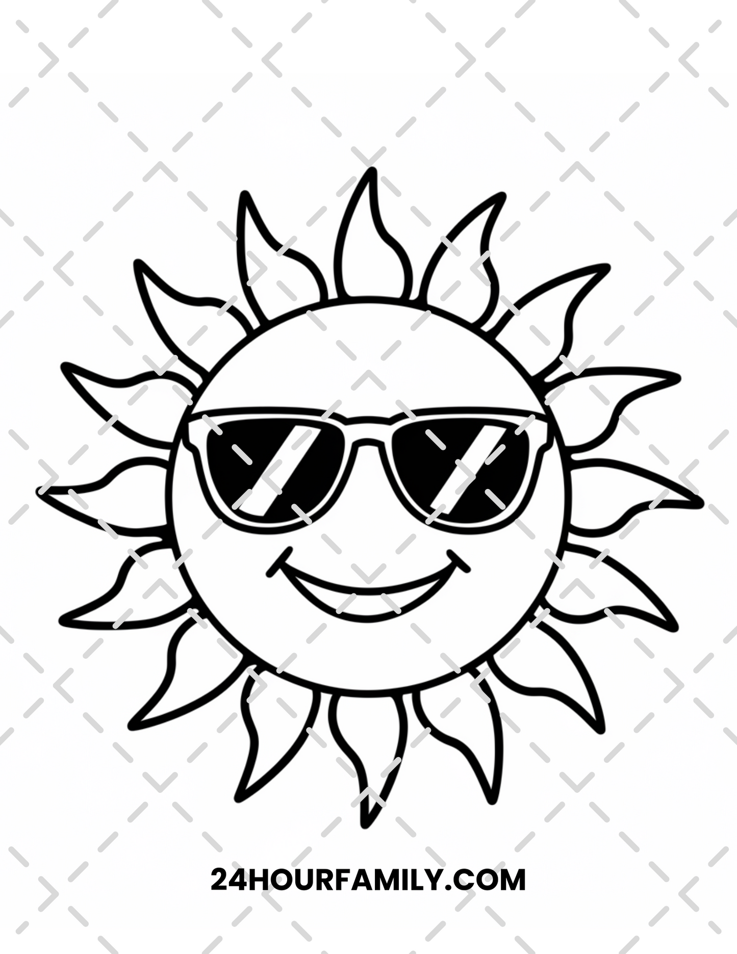 sun coloring pages