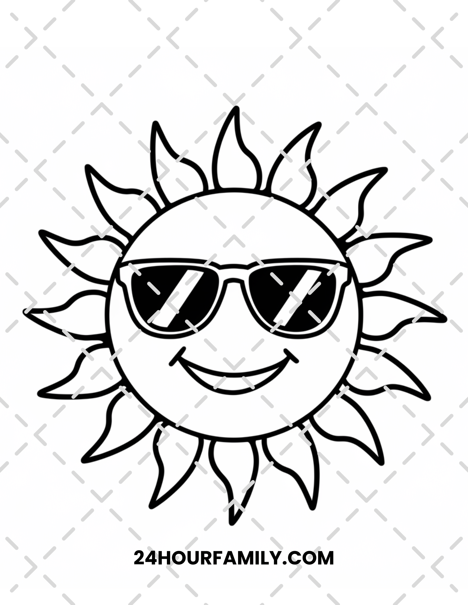 sun coloring pages