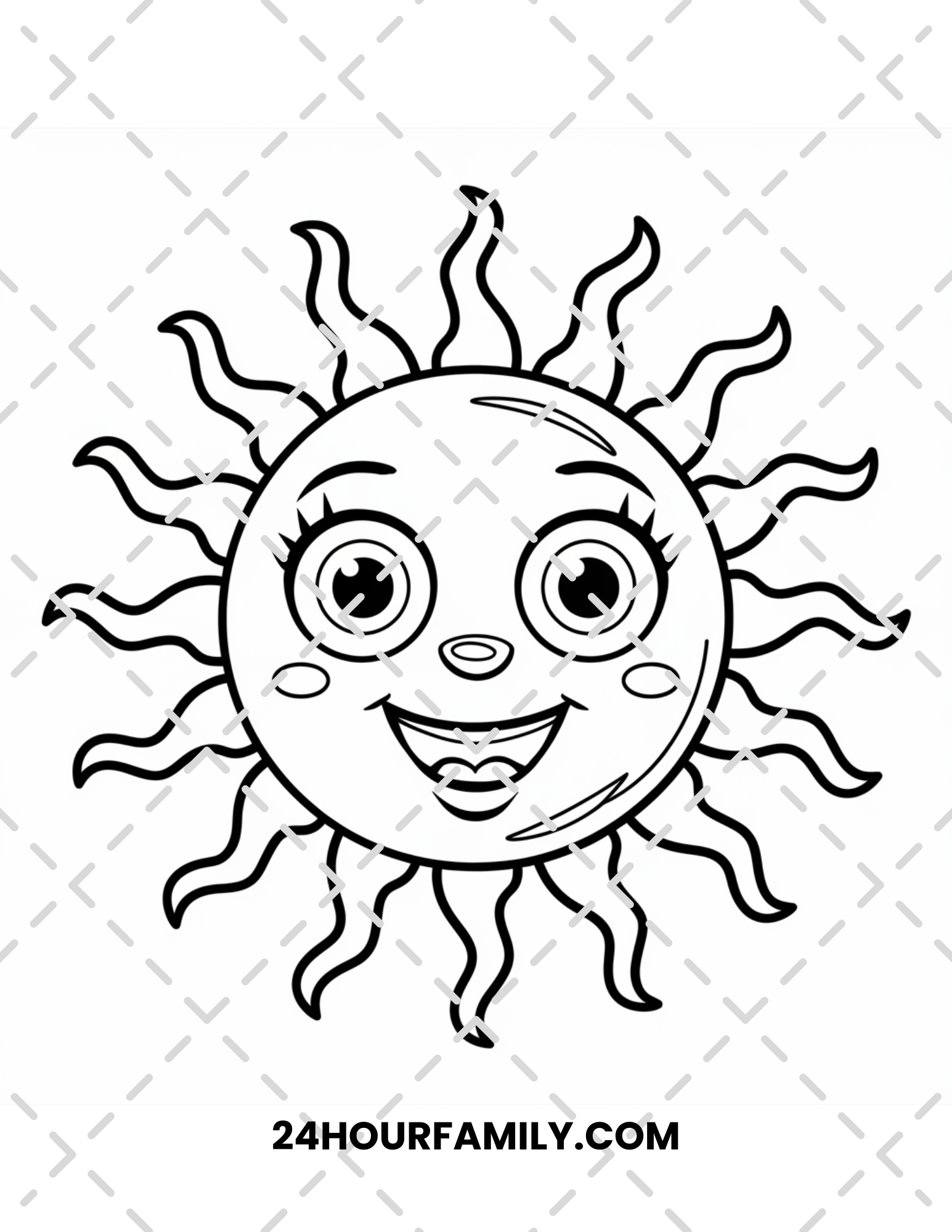sun coloring pages