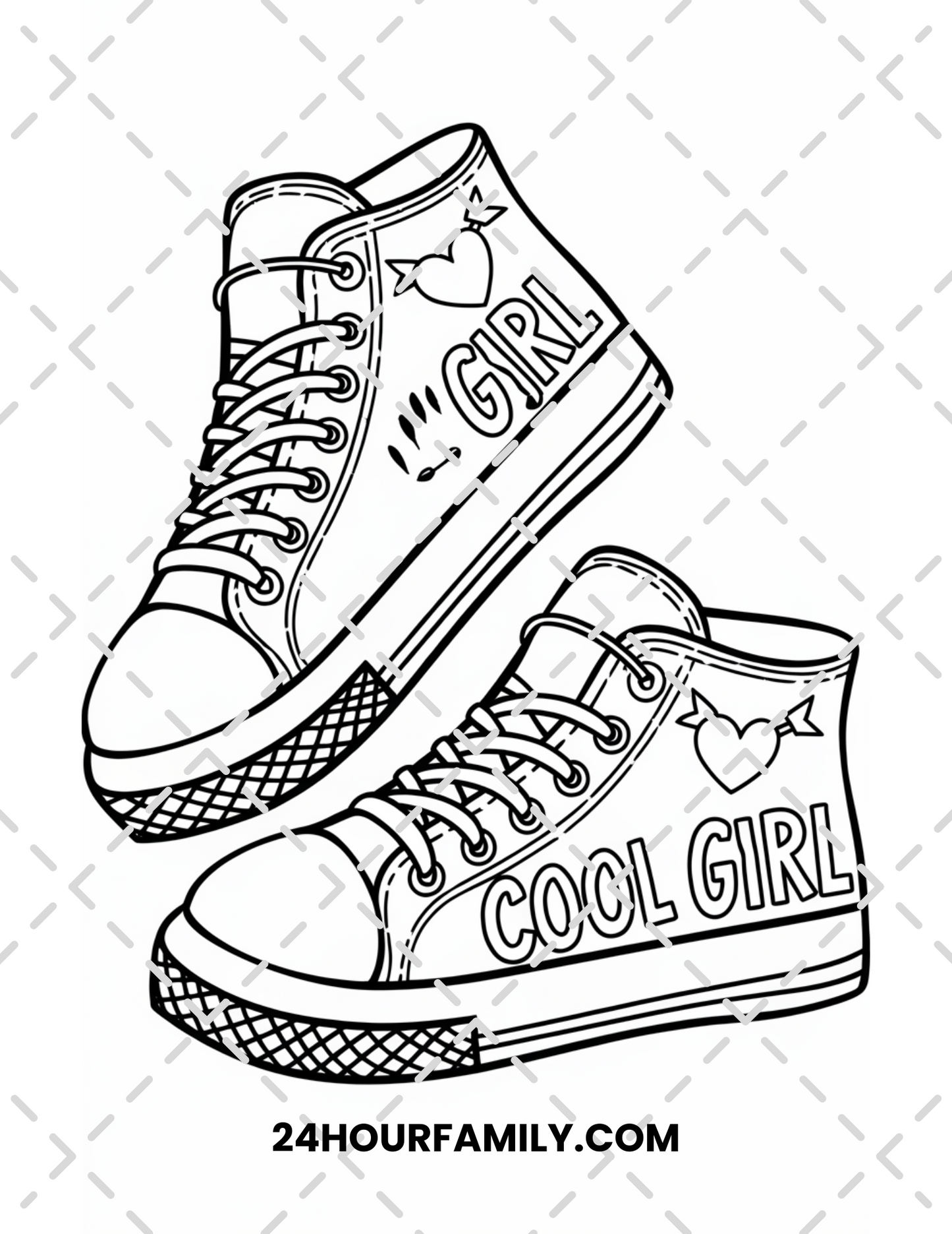 sneakers coloring pages