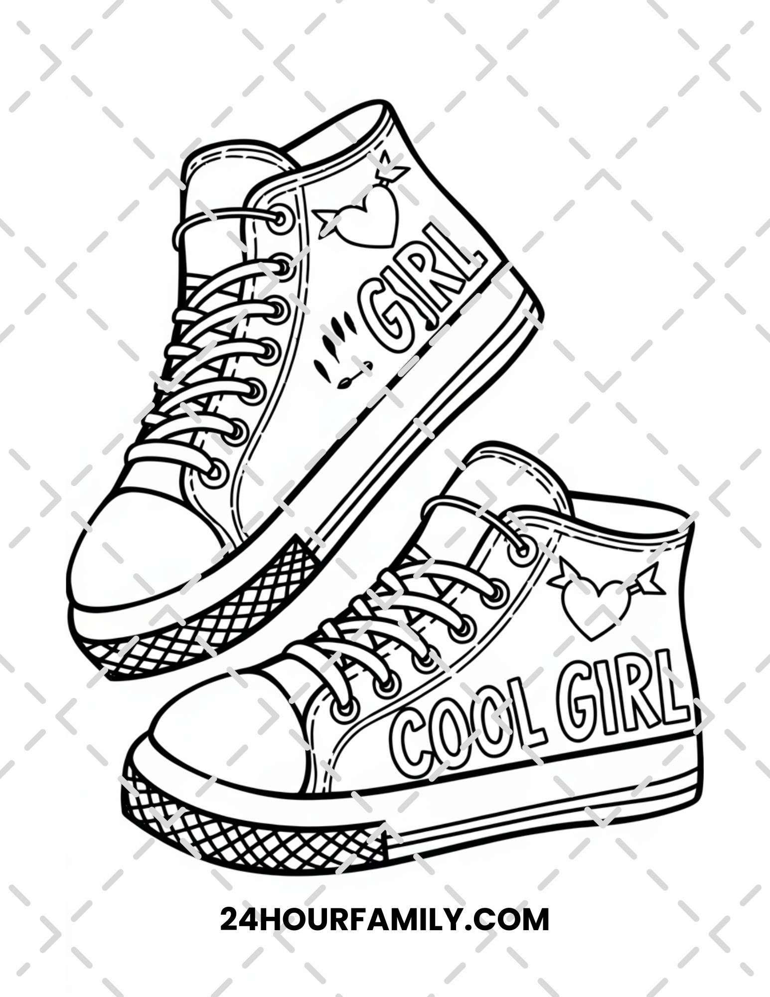 sneakers coloring pages