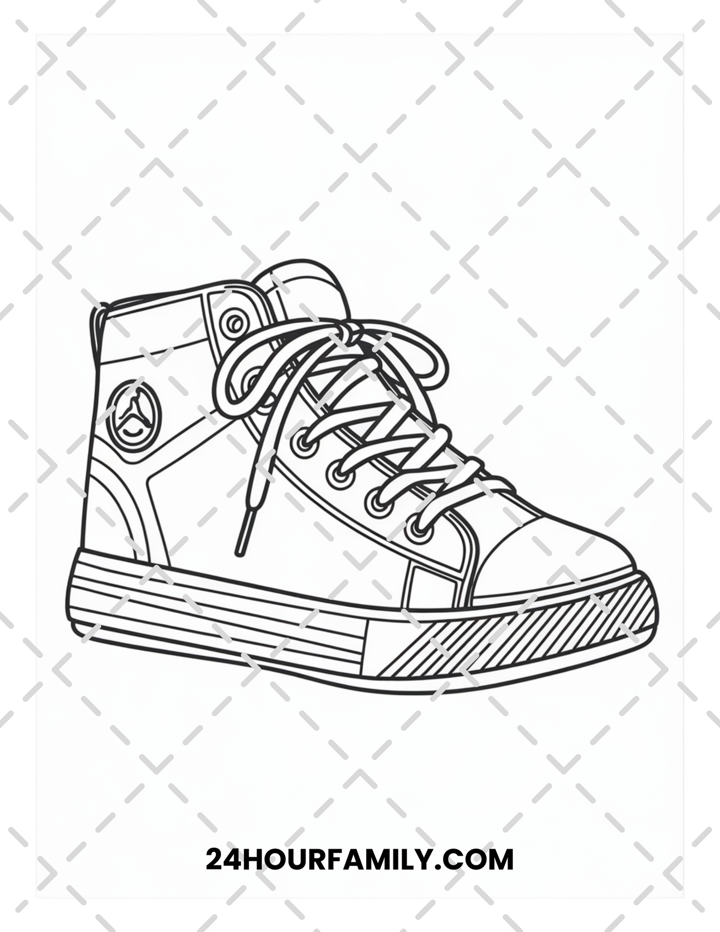 sneaker coloring pages