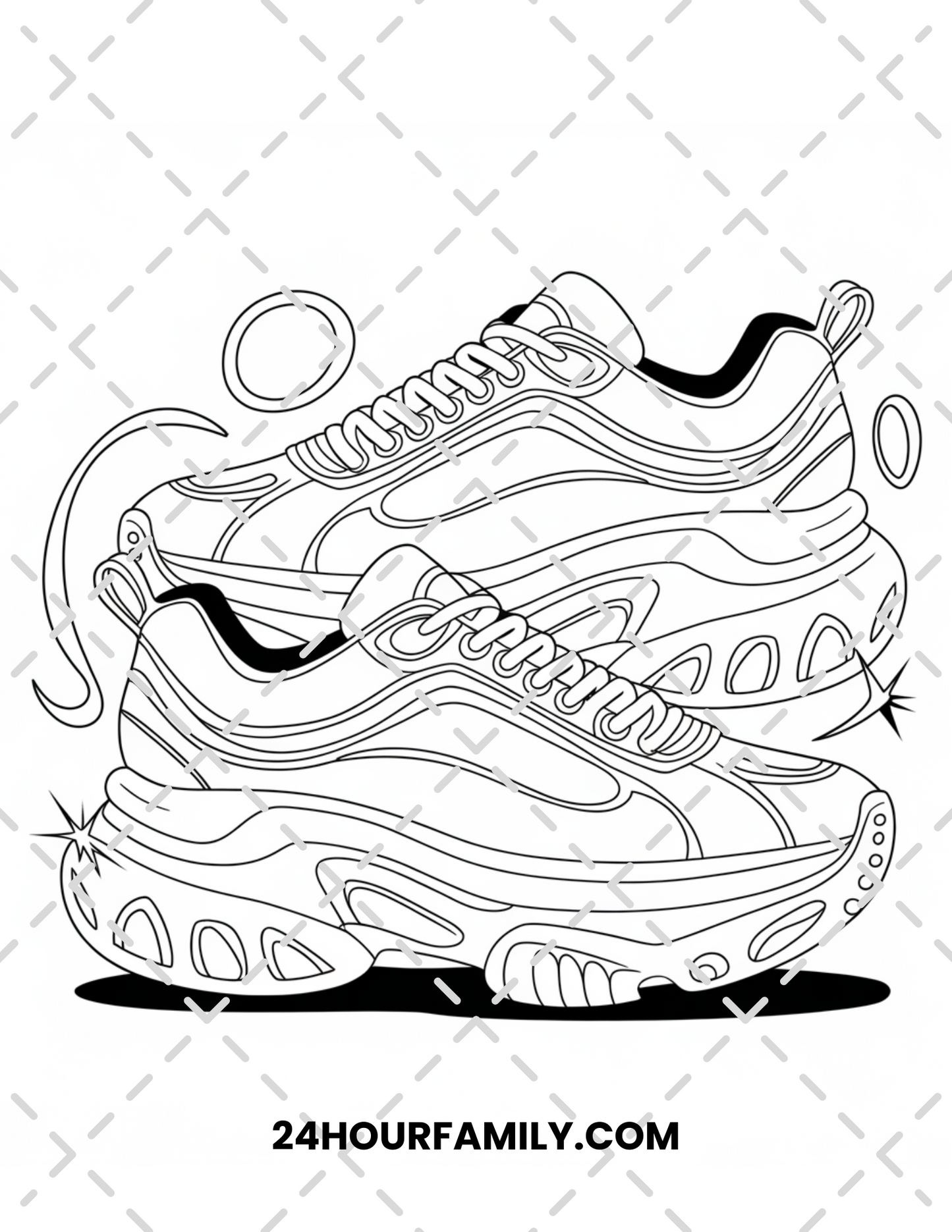 sneaker coloring pages