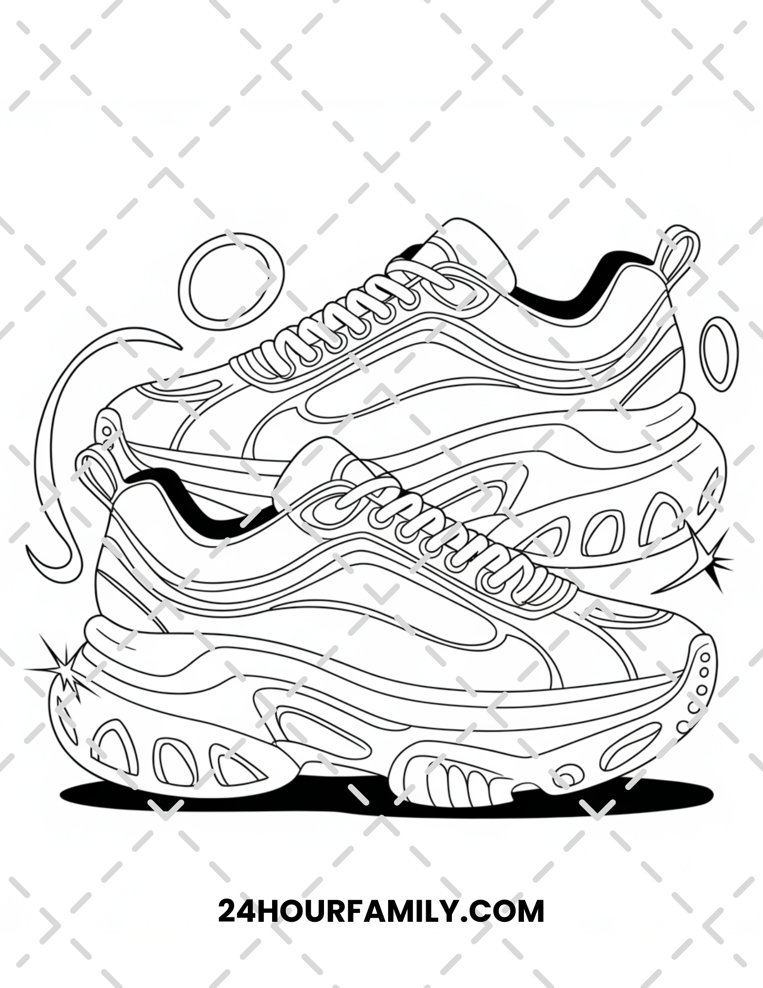 sneaker coloring pages