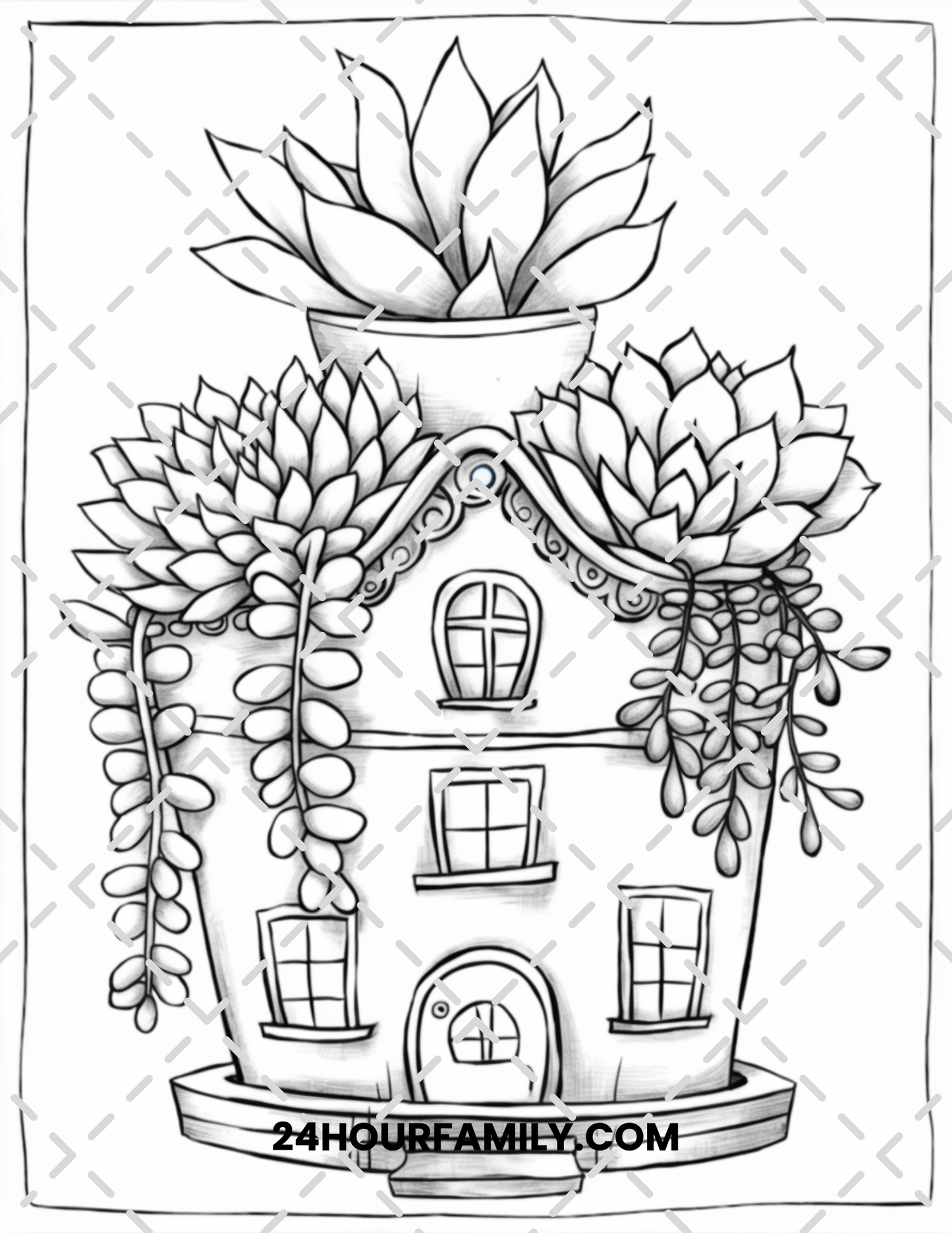 succulent coloring pages