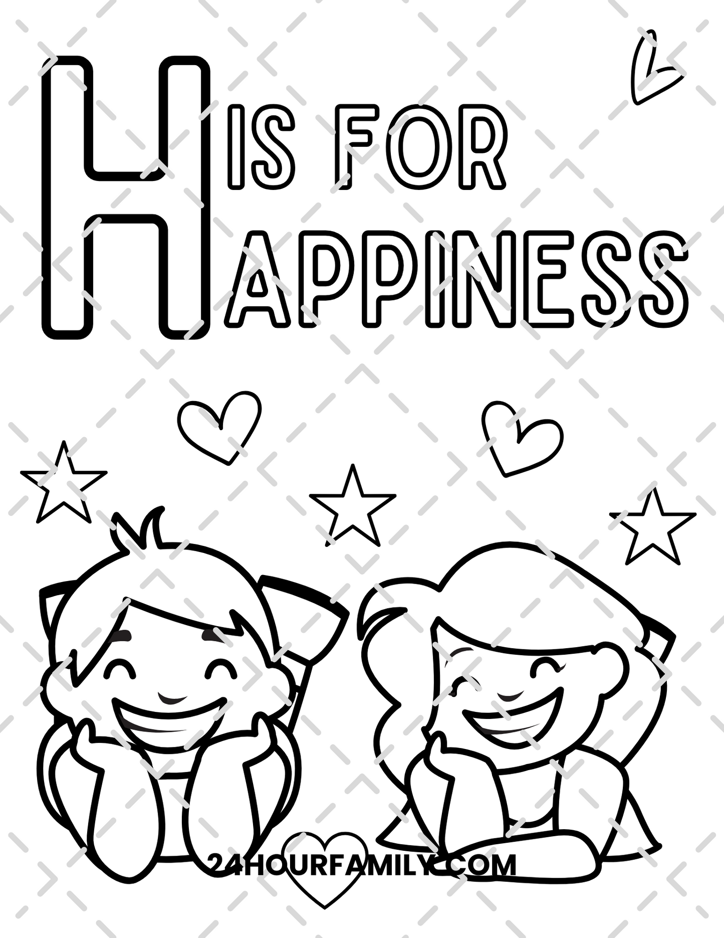 letter h coloring pages