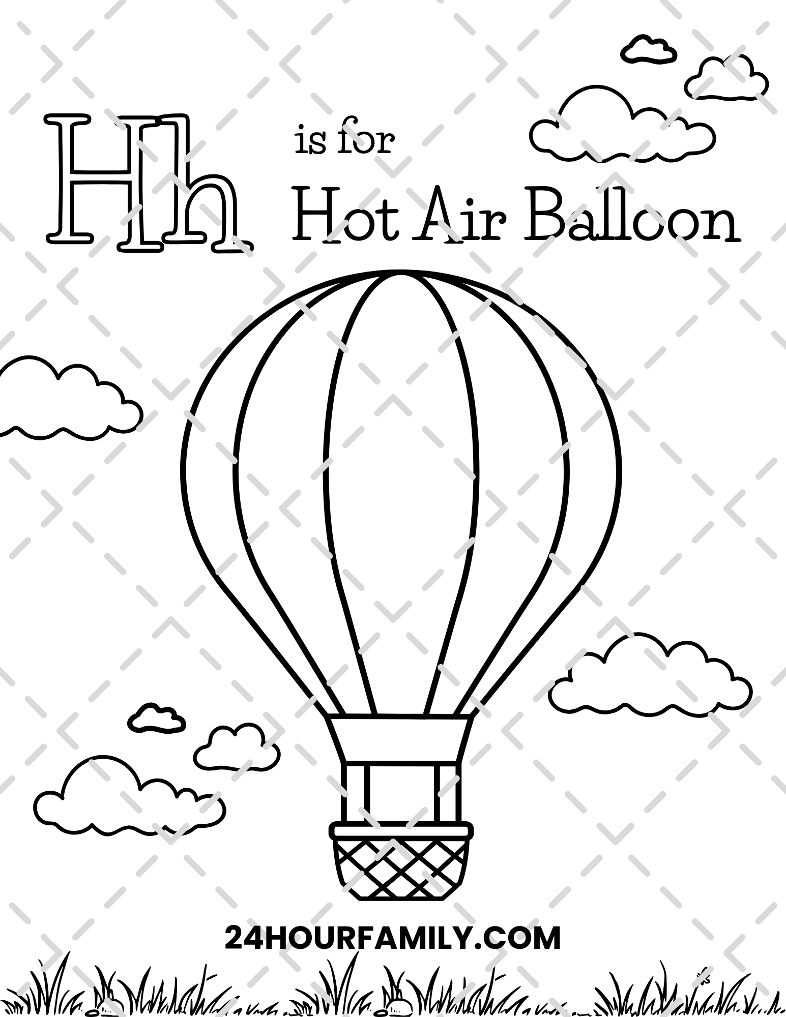 letter h coloring pages
